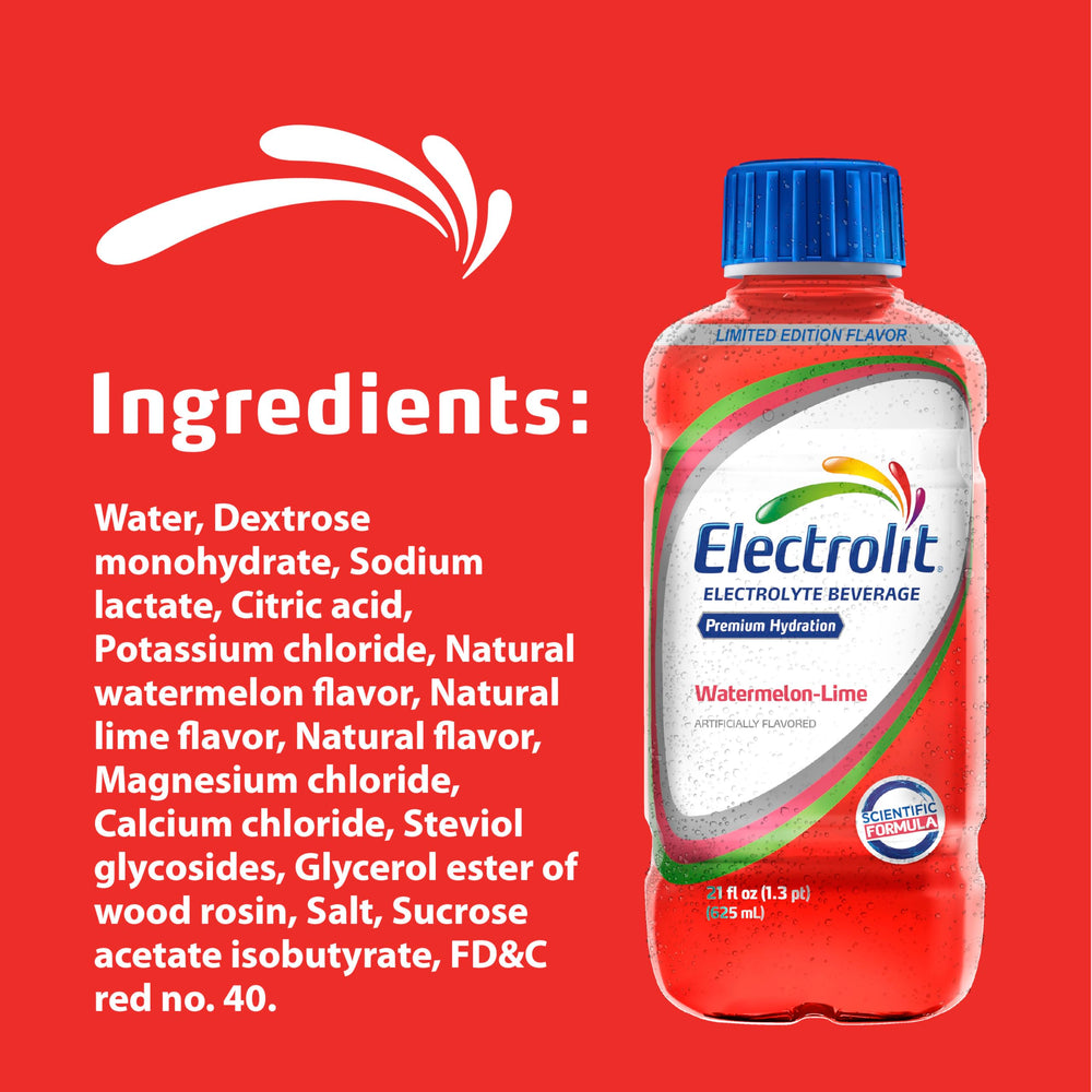 Electrolit Watermelon-Lime bottle in a gym bag for quick refreshment