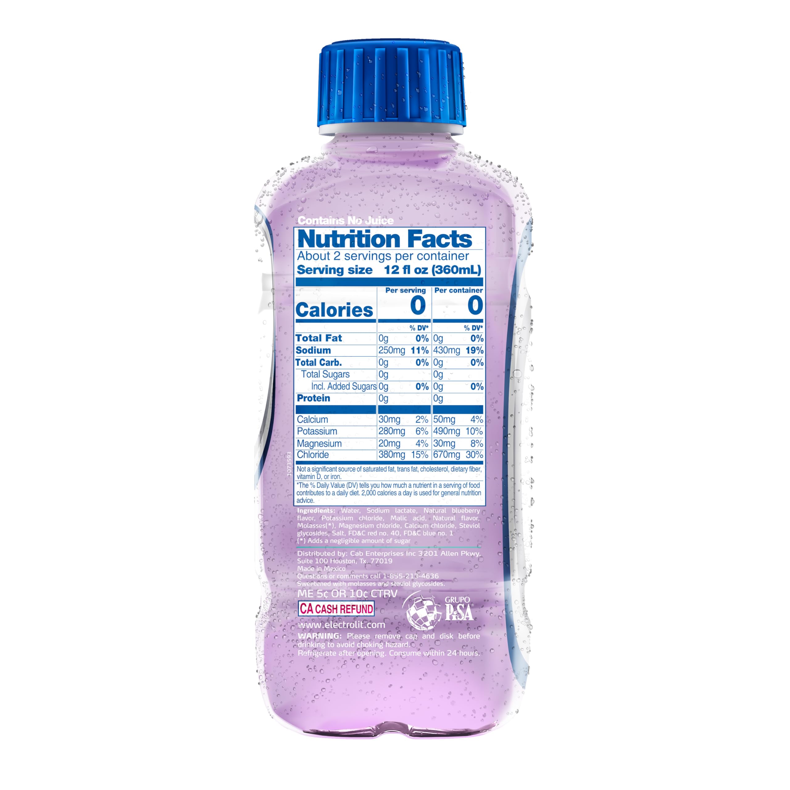 Electrolit Zero Berry Blast pour showing fast hydration in busy routines