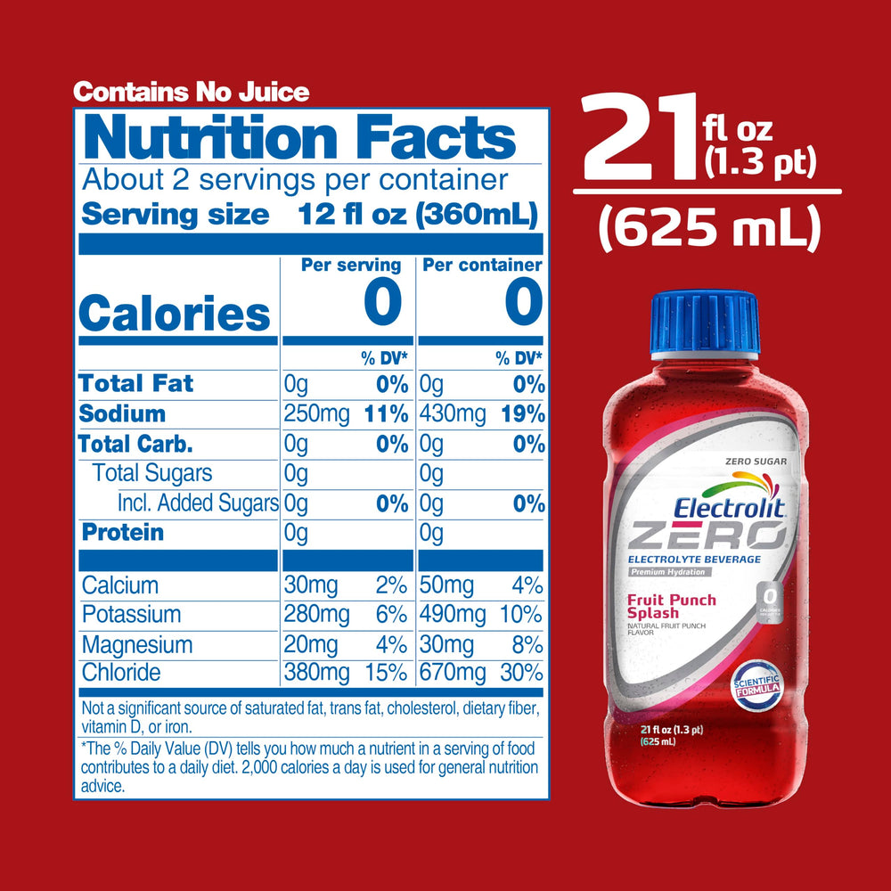 Electrolit Zero fruit punch splash athlete suggesting hydration during activity