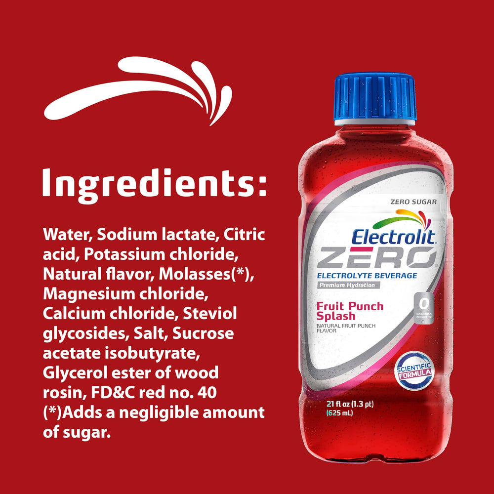 Electrolit Zero fruit punch splash pack 12 showcases value and convenience