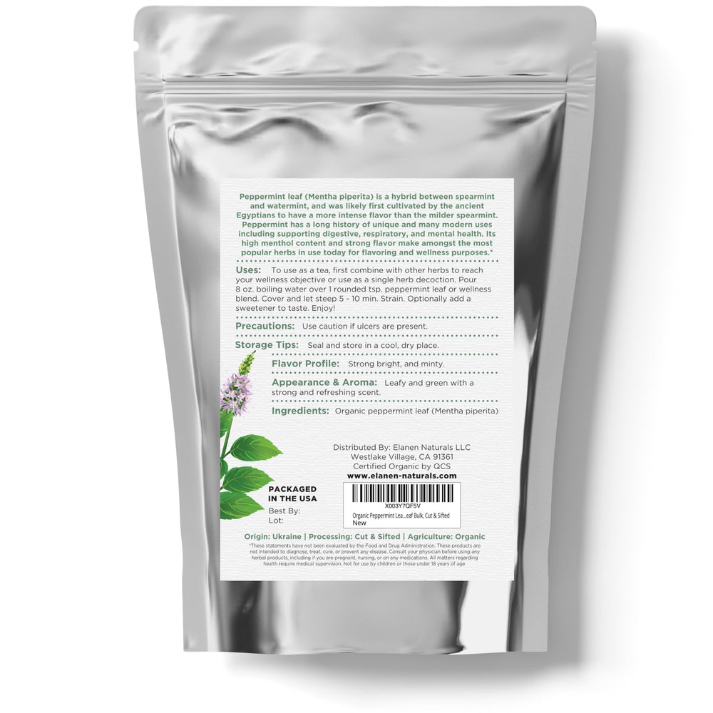 Elanen Naturals BPA-free packaging helps keep peppermint fresh