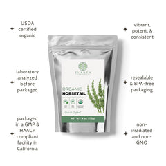 Elanen Naturals Horsetail tea undergoing laboratory analysis