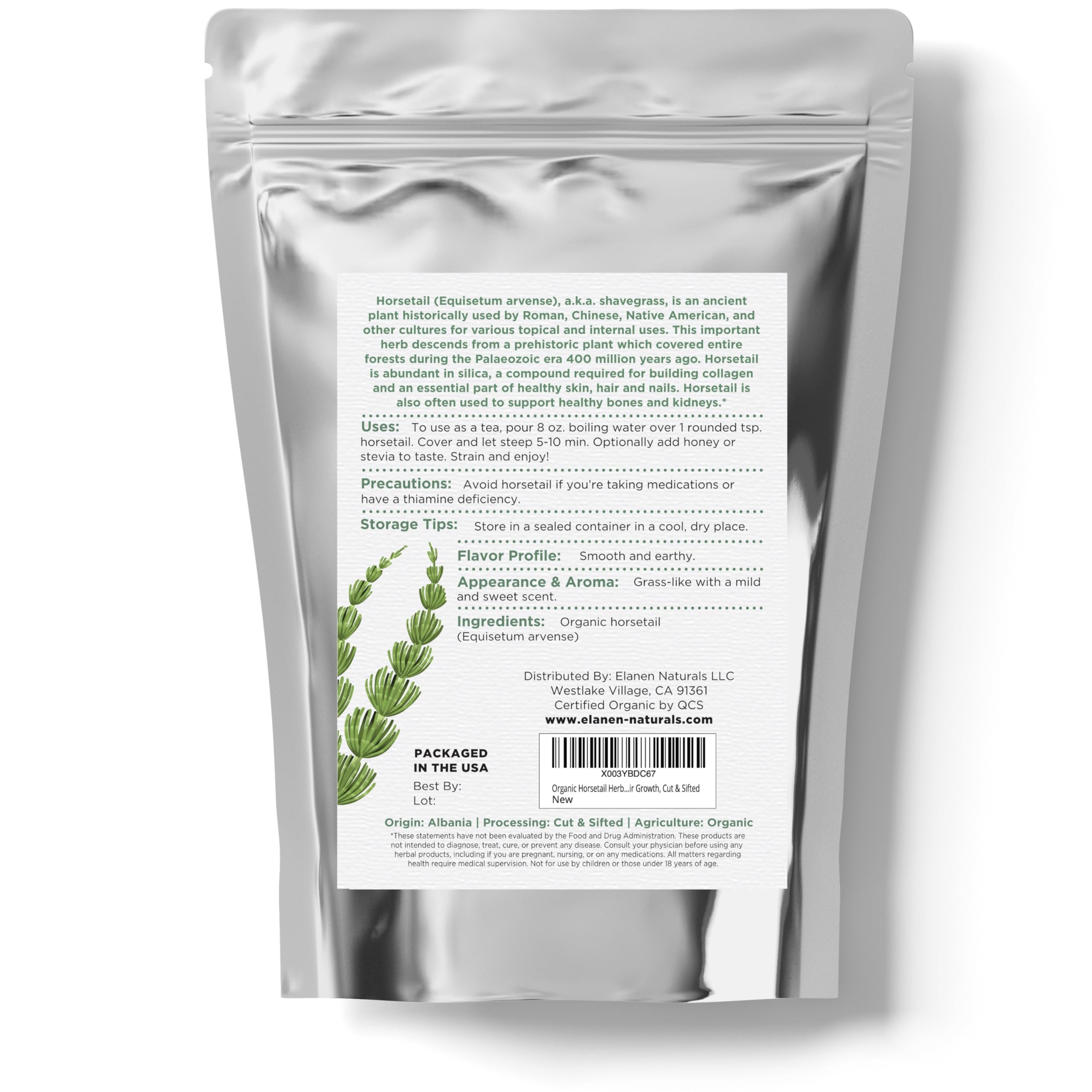 Elanen Naturals Horsetail tea setup ready for brewing