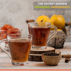 Elephant Park Lemon Ginger Tea Cup Steep: inviting aroma as it infuses hot water.