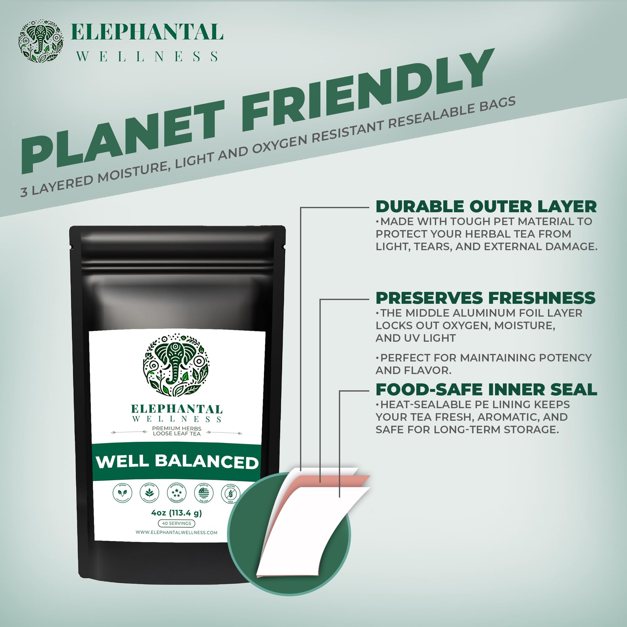 Elephantal Wellness Cup steeping setup for a calm, caffeine-free ritual