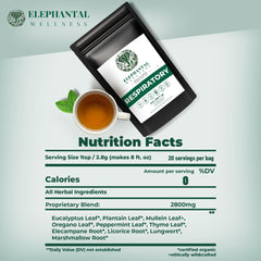 Elephantal Wellness Loose-leaf tea closeup with mullein and thyme blend