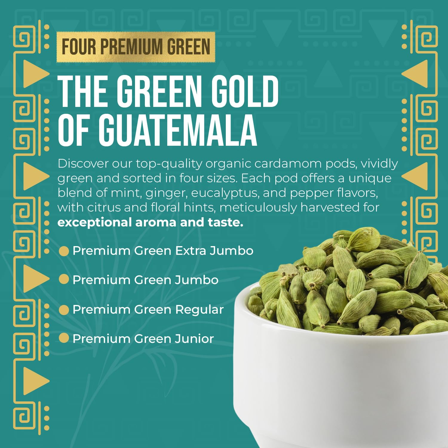 Eletary green cardamom pods aroma close-up highlighting rich fragrance for cooking.