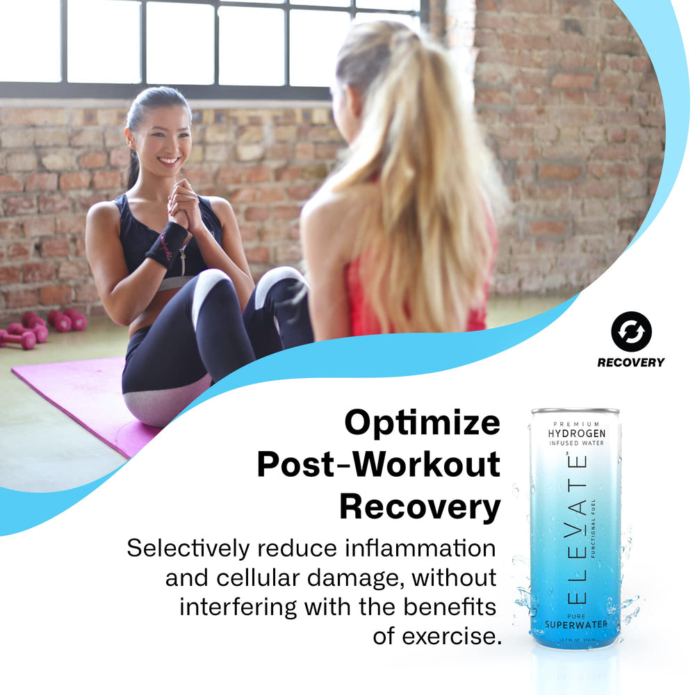 Elevate Superwater active-use-case stand near treadmill shows workout-ready hydration