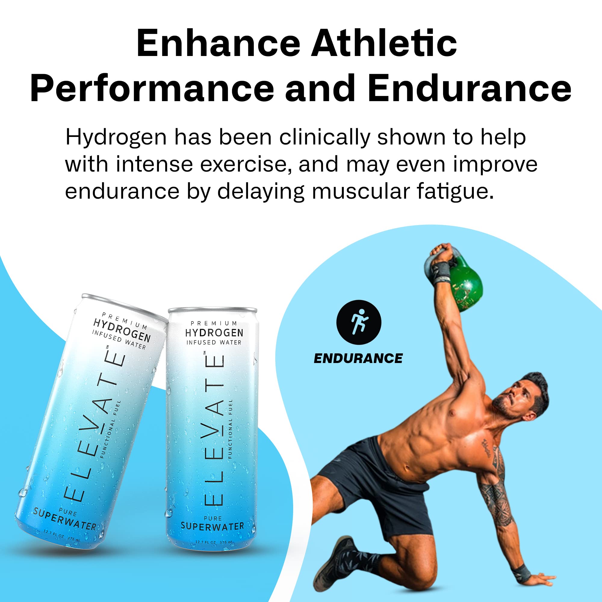 Elevate Superwater bubble-infused visual suggests an energized hydration experience
