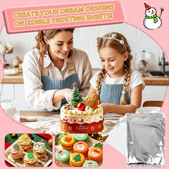 ELFLUENT A4 edible paper for cake decoration with vibrant edible images.