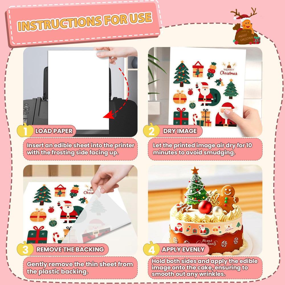 ELFLUENT A4 printer-ready sheets enable crisp edible prints.