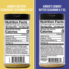 ELI&VAL Kinders Cowboy Butter bottle pour adds bright lemon-herb flavor for poultry and seafood.
