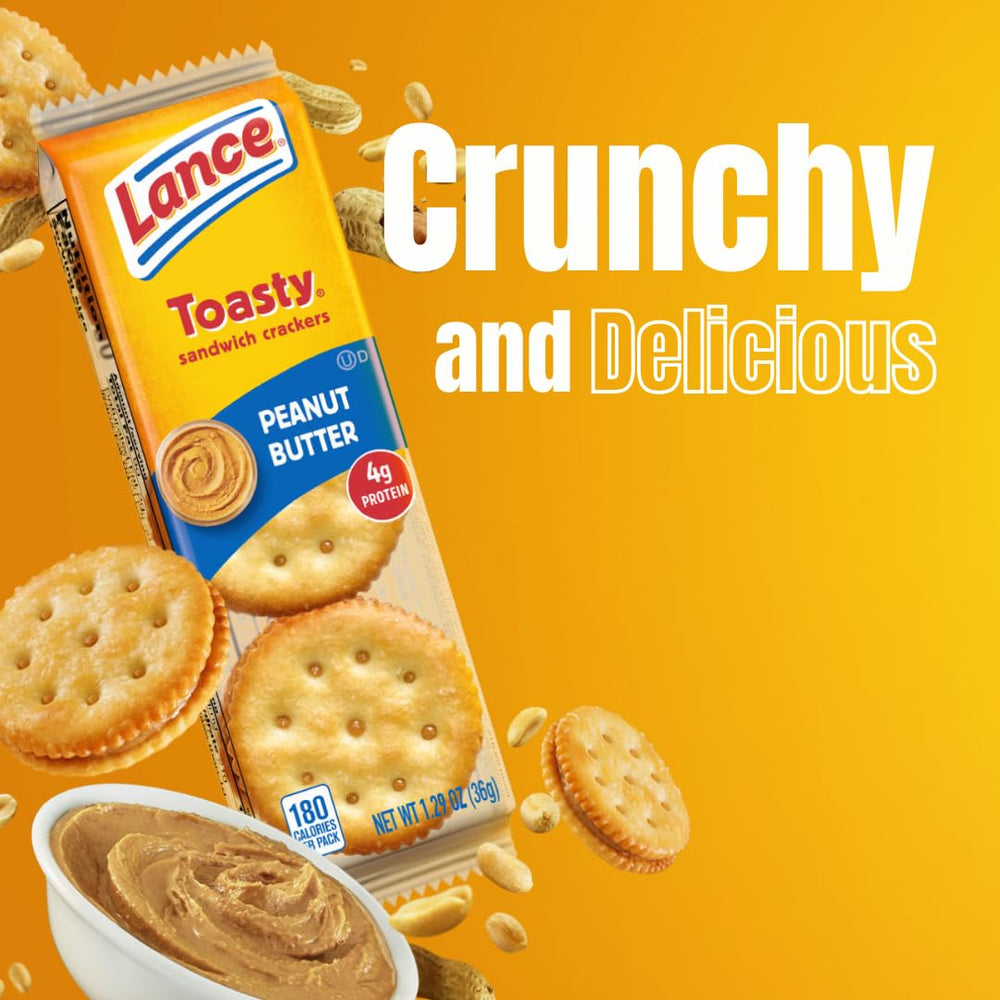 ELI&VAL Lance Toasty Peanut Butter Sandwich Crackers office snack for quick energy
