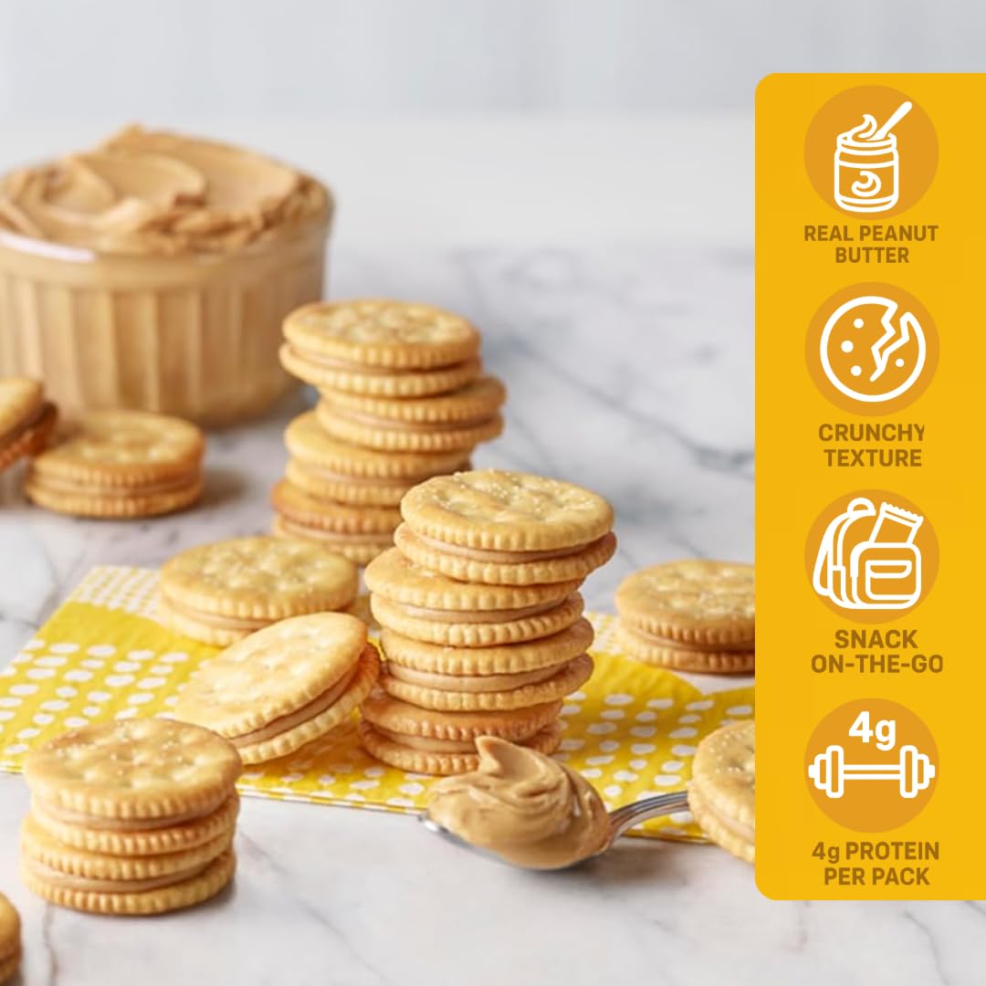 ELI&VAL Lance Toasty Peanut Butter Sandwich Crackers travel friendly pack for trips