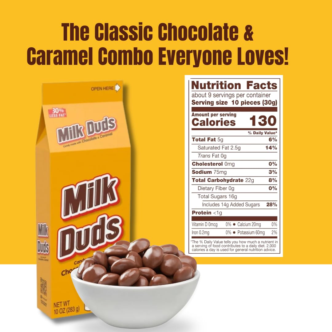 ELI&VAL Milk Duds chocolate coating close-up for indulgent moments