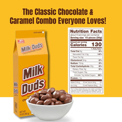 ELI&VAL Milk Duds chocolate coating close-up for indulgent moments