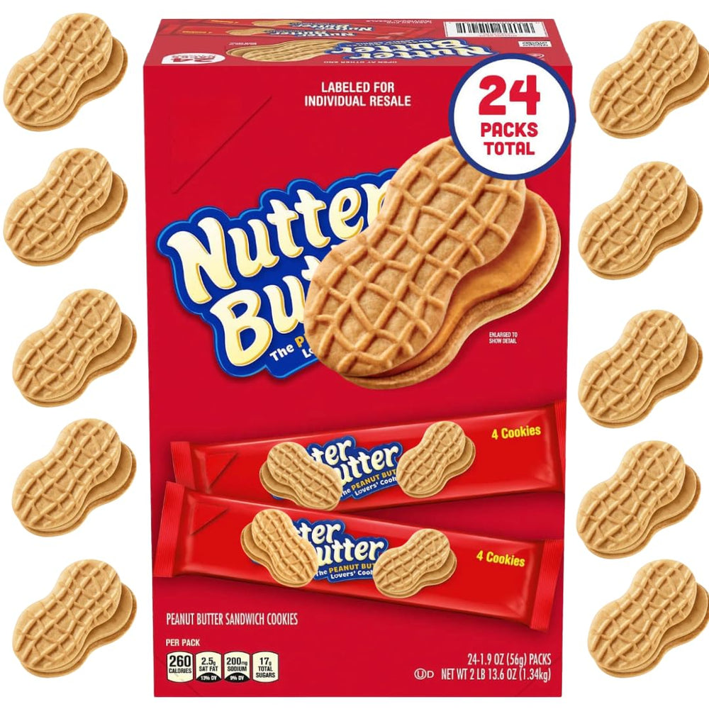 ELI&VAL Nutter Butter closeup shows crunchy cookie with creamy filling