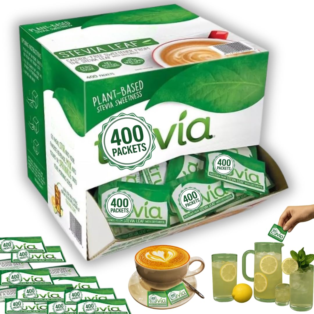 ELI&VAL Truvia 400-count box offers zero-calorie sweetness for daily beverages.