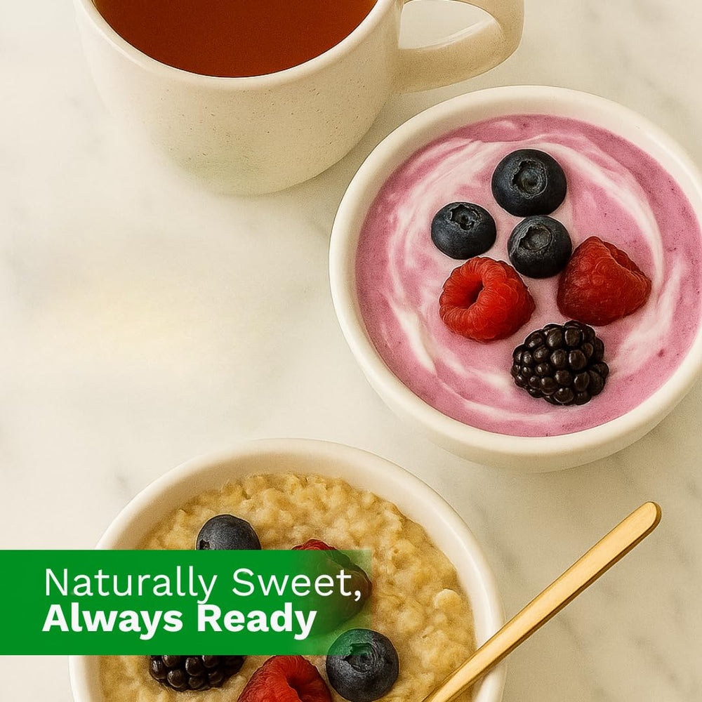 ELI&VAL Truvia label highlights keto-friendly, zero-calorie sweetener.