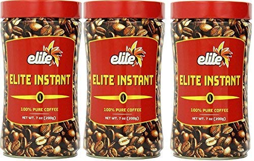 Elite Instant Coffee 3-pack packshot on pantry shelf, ready for quick mornings
