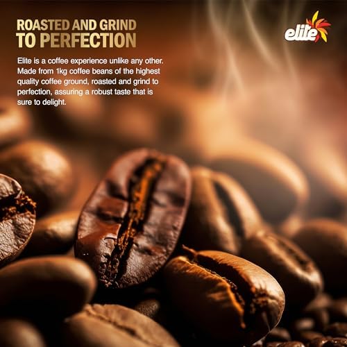 ELITE Instant Coffee granules close-up, rich aroma ready in seconds.