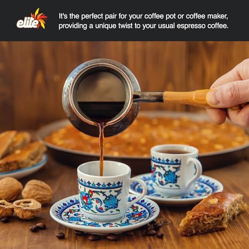 ELITE Turkish coffee brew in a cezve shows bold aroma and rich flavor.
