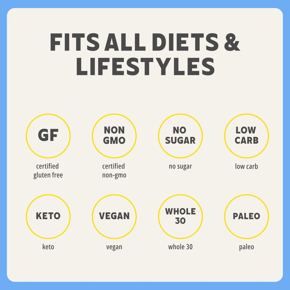 Ella's Flats on a salad adds fiber and plant-based protein.