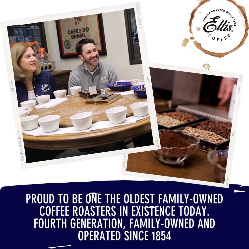 Ellis Coffee Presidential Light Roast pods cozy kitchen setup