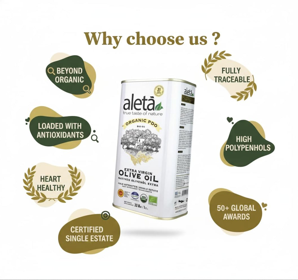 Ellora Farms Aleta olive oil pour—perfect drizzle for finishing.
