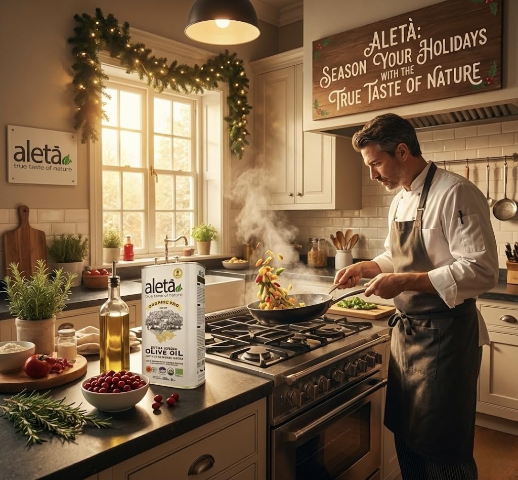 Ellora Farms Aleta olive oil tin on table—ready for everyday cooking.