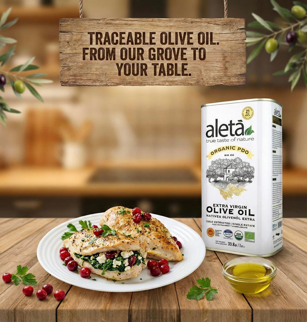 Ellora Farms Aleta PDO seal—authentic Greek origin.