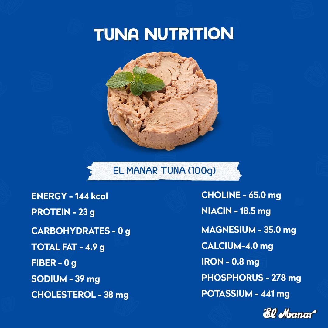 El Manar solid tuna in olive oil can open reveals light texture and aroma.