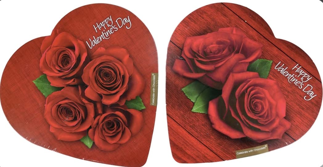 Elmer Chocolate heart box featuring four roses, ideal Valentine gift