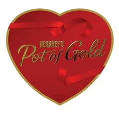 Elmer Chocolate Pot of Gold Heart 14.4 oz gift box with milk and dark chocolates for sharing.