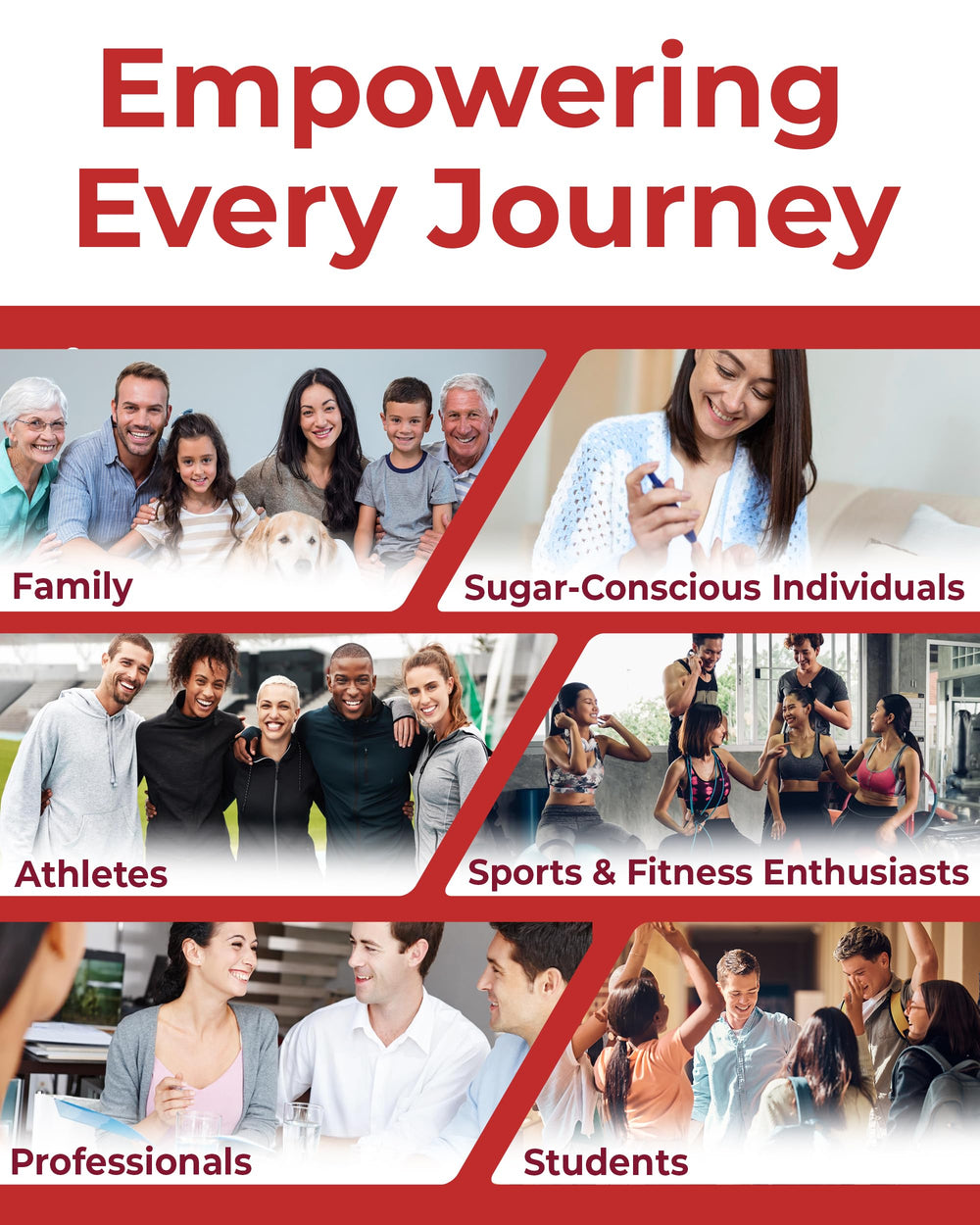 Elovate 15 glucose packets in gym bag for energy dips.