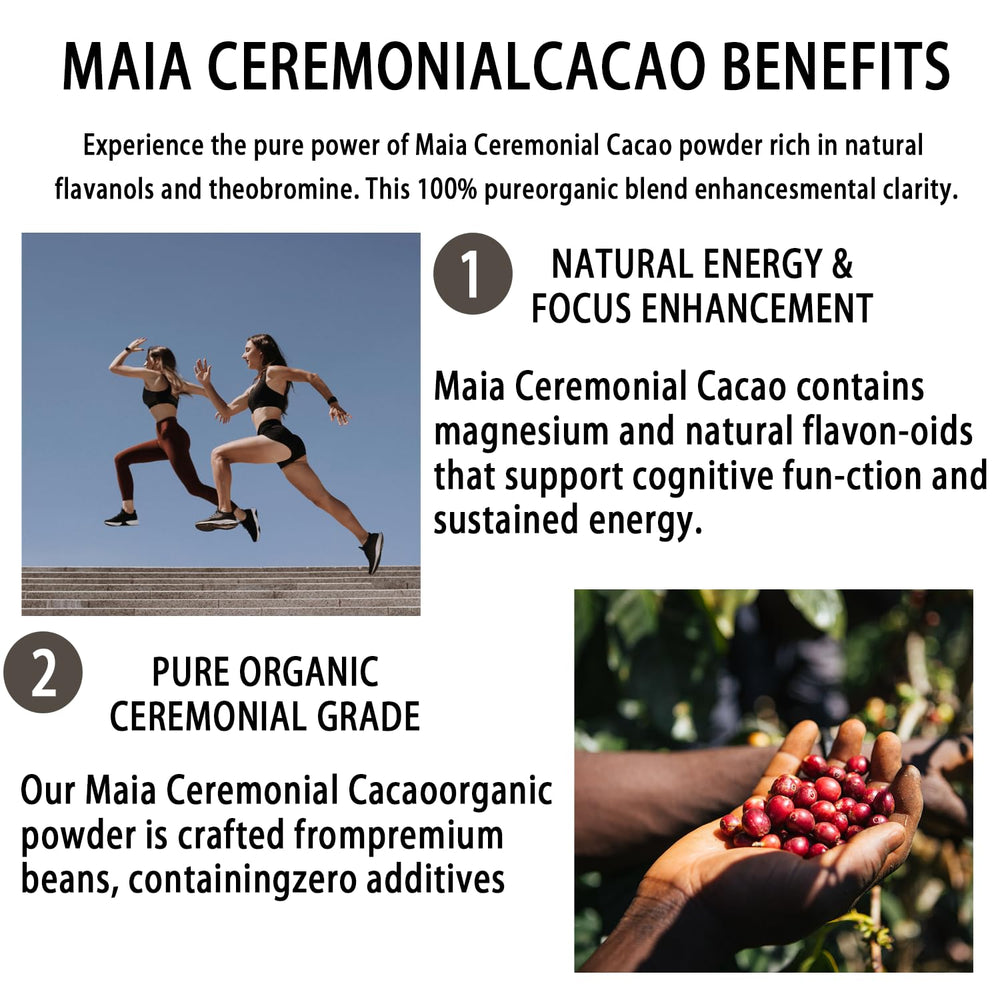 Elunara Maia resealable pouch, keeps cacao fresh for daily preparation.