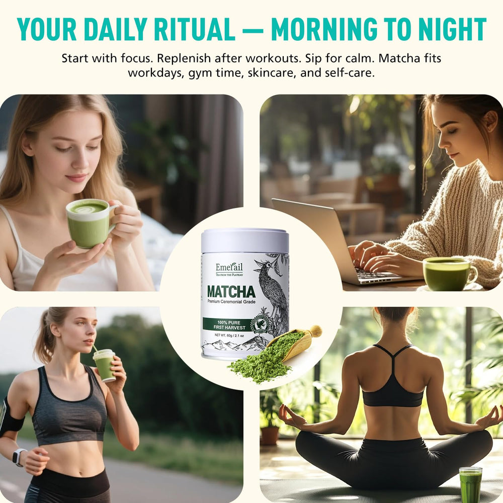 Emerail matcha enhances muffins with a subtle green hue and refined flavor