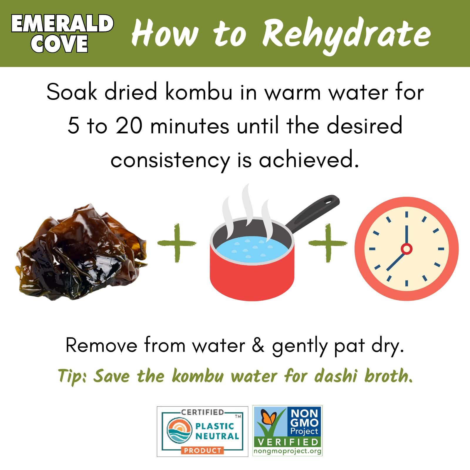 Emerald Cove Pacific Kombu snack idea for crisp seaweed bites.