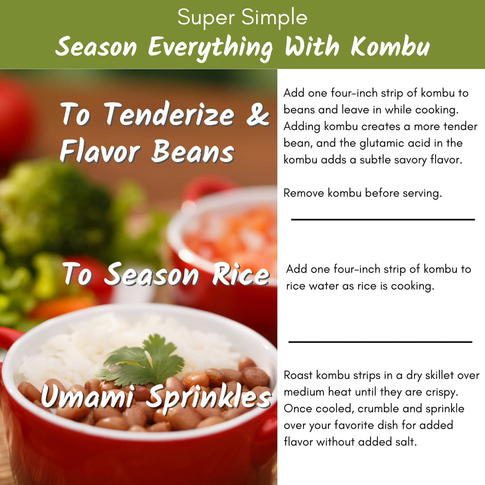 Emerald Cove Roasted Kombu Crisps provide crunchy umami sprinkle ideas.