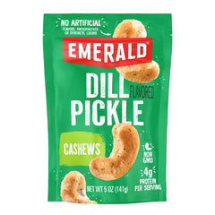 Emerald Dill Pickle Cashews pack ready-to-snack on the go