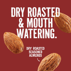 Emerald Dry Roasted Almonds nut close-up, high-quality almonds.
