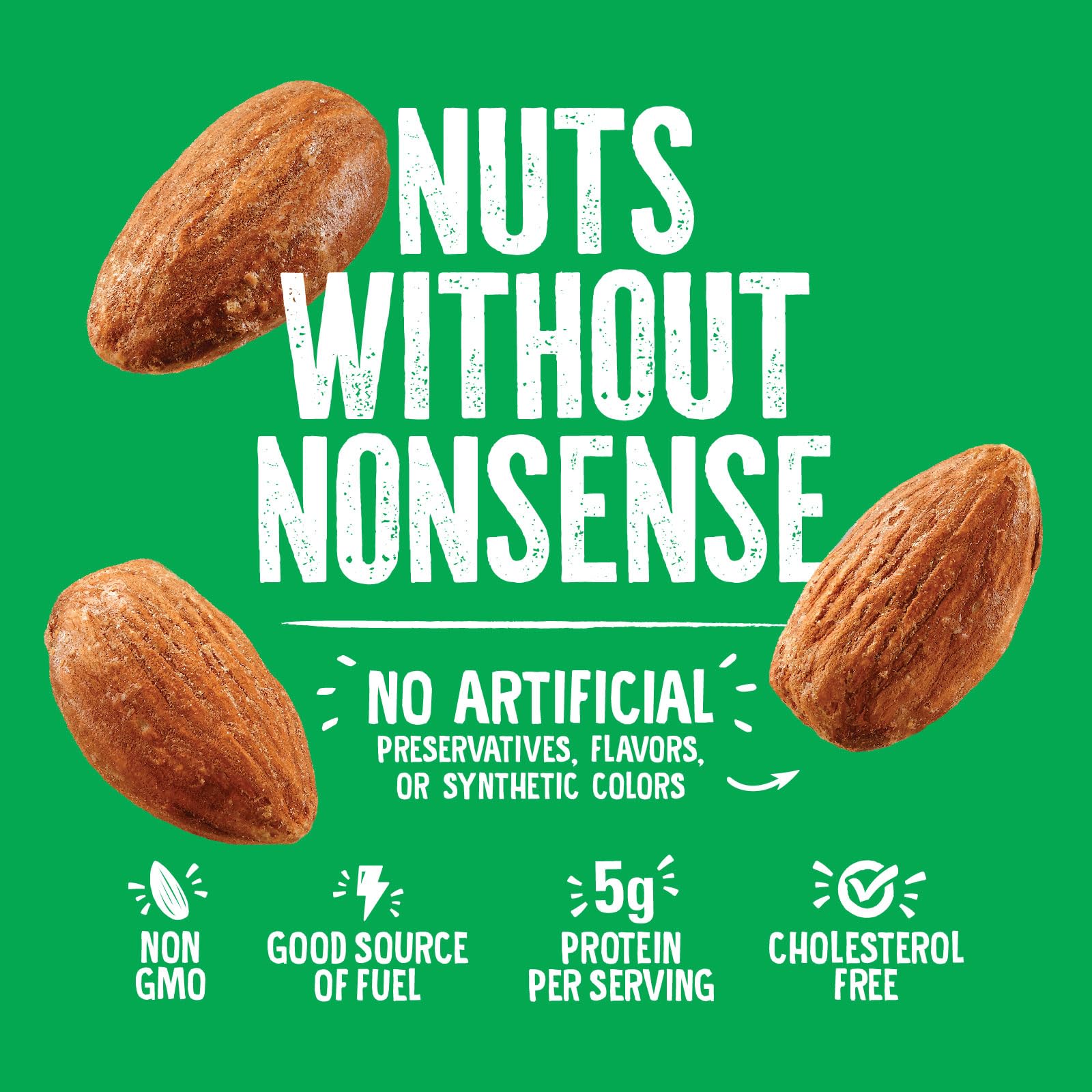 Emerald Dry Roasted Almonds portable pouch, snack for lunch or hike.