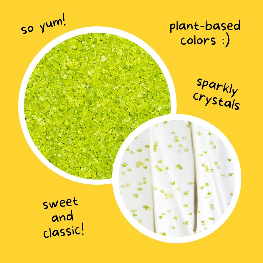 Emerald green Twinkles sprinkles on holiday cookies for eye-catching color