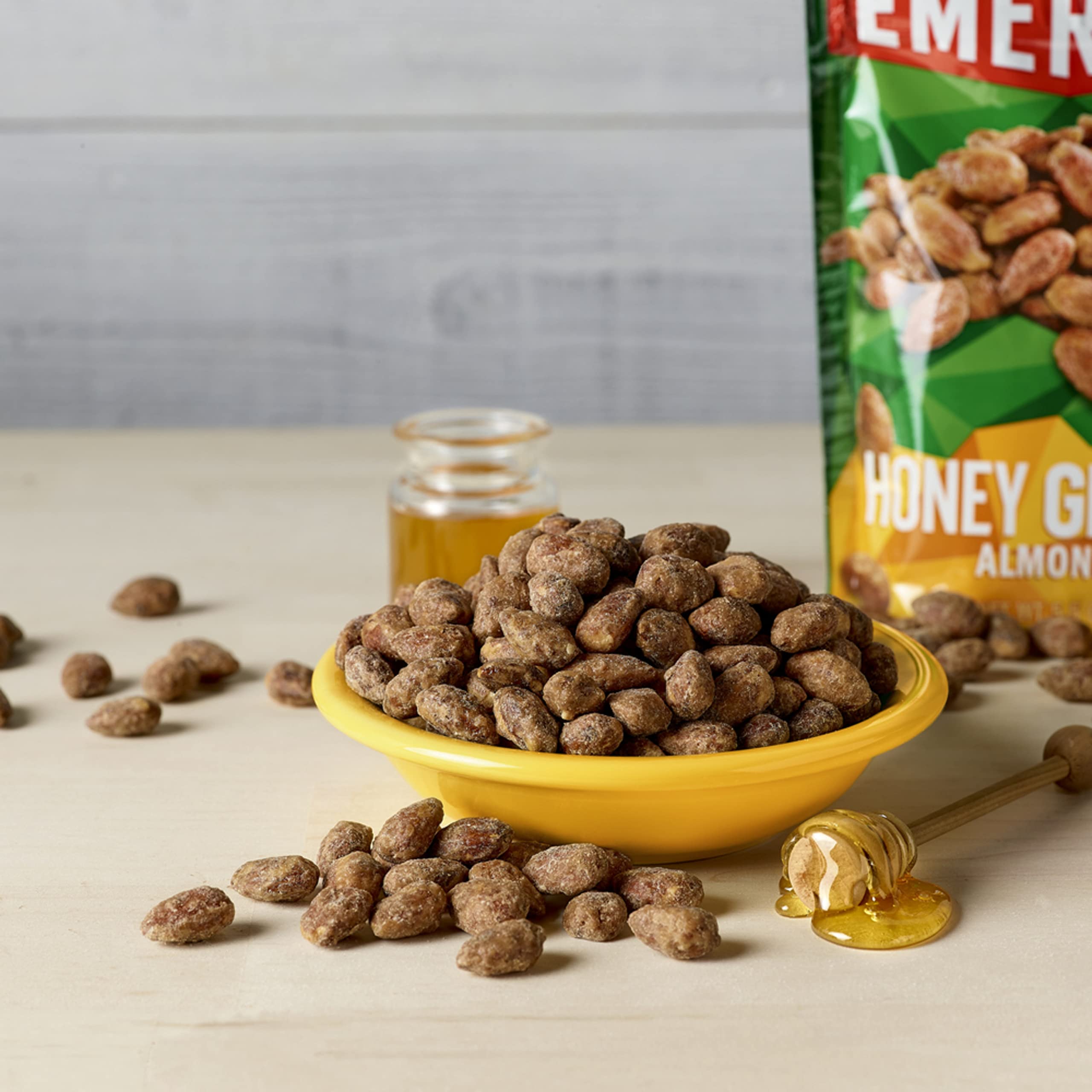 Kosher Dairy Certified label on Emerald almonds packaging