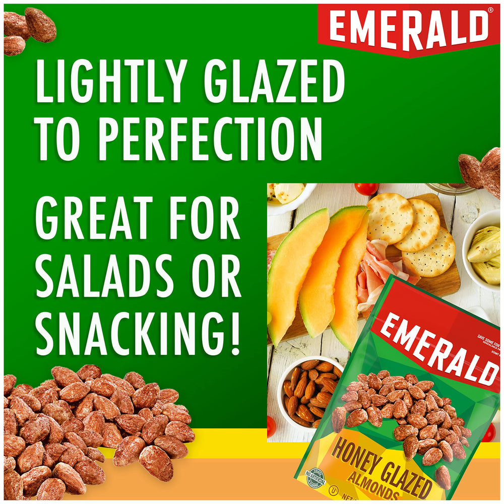 Emerald Honey Glazed Almonds serving bowl ready for sharing