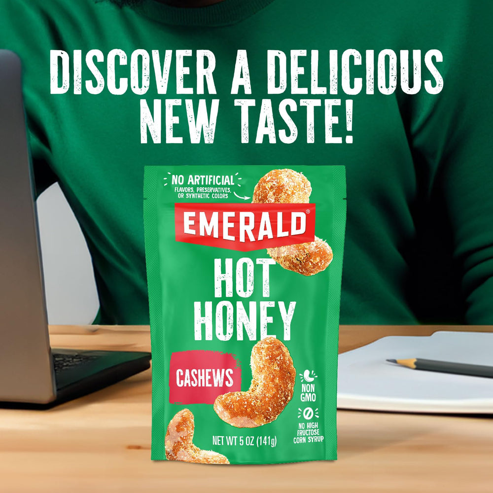 Ingredients list panel for Emerald Hot Honey Cashews
