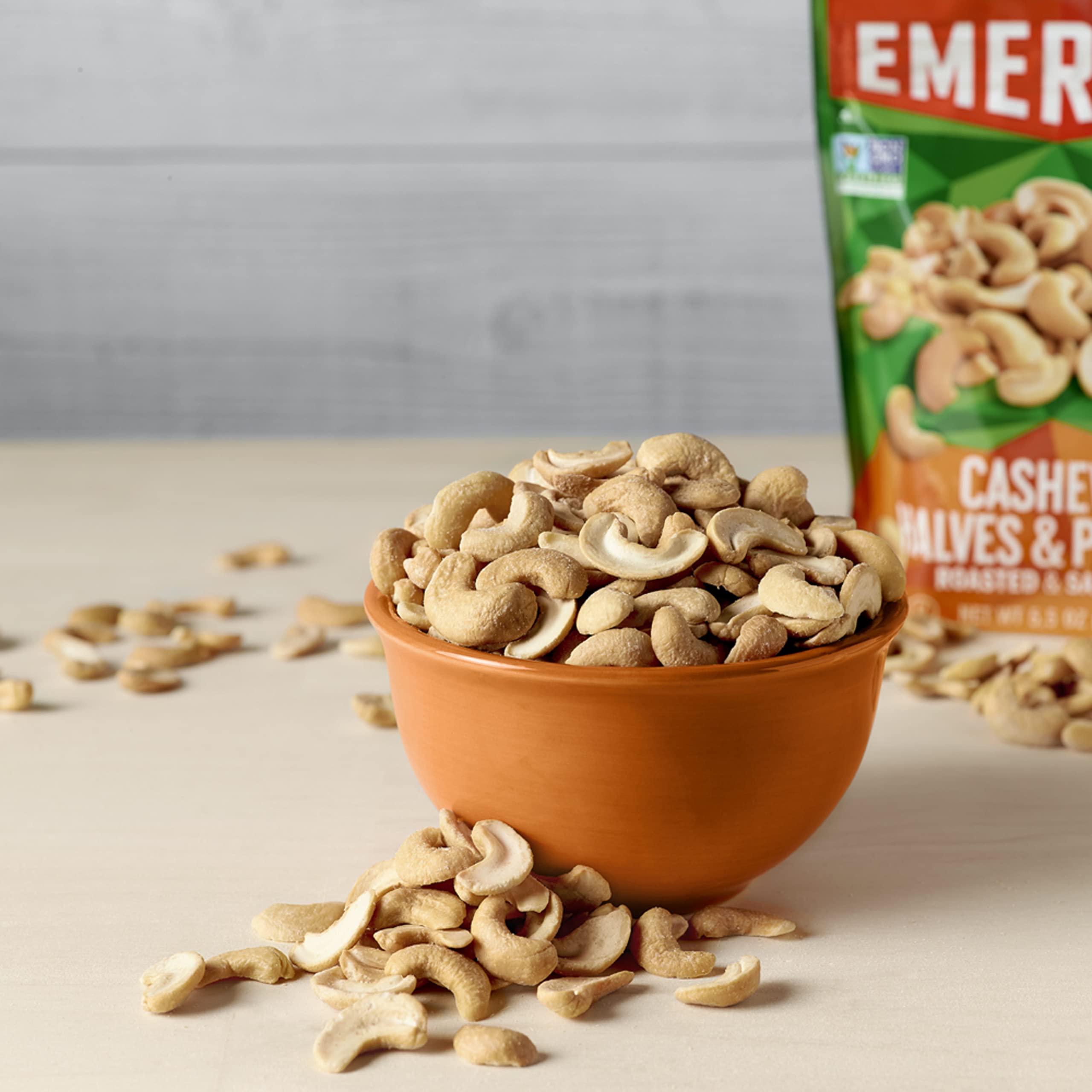 Emerald kosher non-GMO label, quality snacking you can trust.