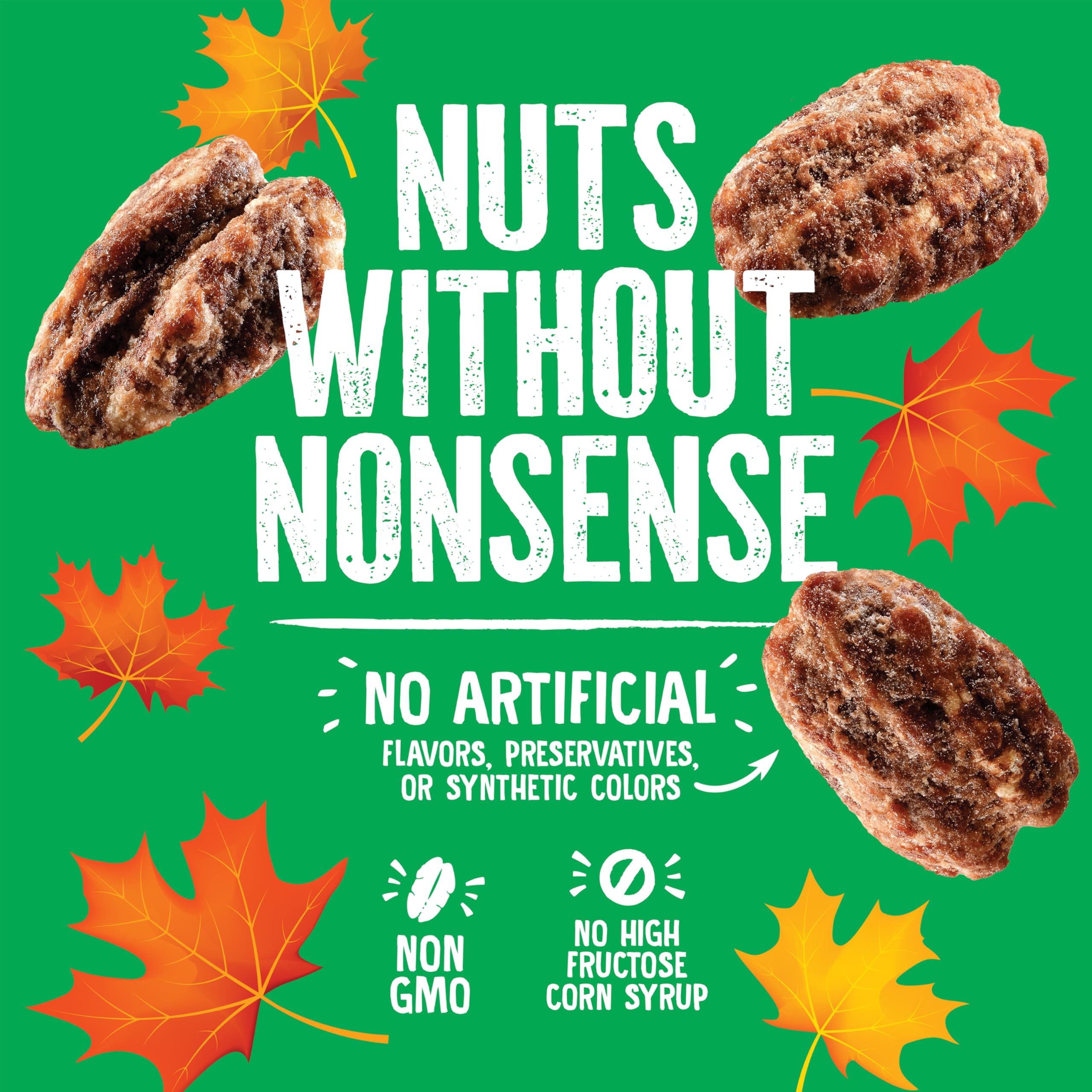 Emerald Maple Bourbon Pecans glaze on pecans, sweet and bold.