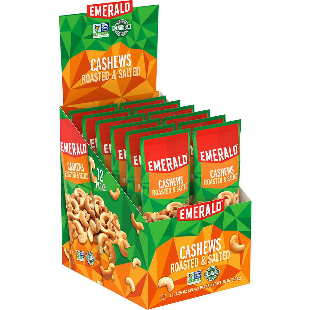 Emerald non-GMO kosher snack pack, clean ingredients for mindful munching.