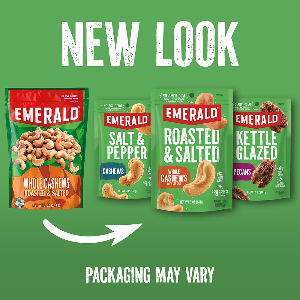 Emerald 5oz bag on pantry shelf showing convenient reseal and freshness.